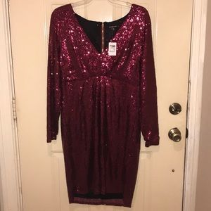 Burgundy sequin Dress NWT